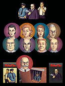 Все персонажи первой версии, "мультяшной"